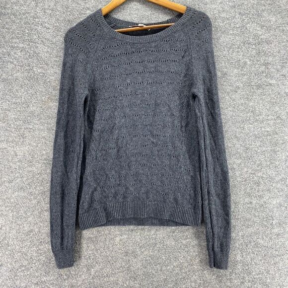 5/$45 Loft Sweater Pullover Women S Small Gray Knit Wool Long Sleeve Round Neck - Picture 1 of 9